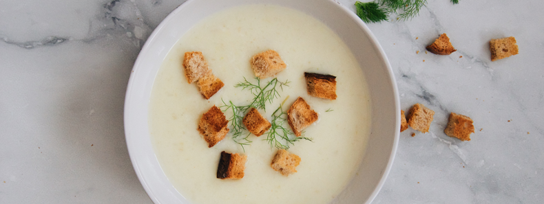 Creamed Rosemary Cauliflower Soup